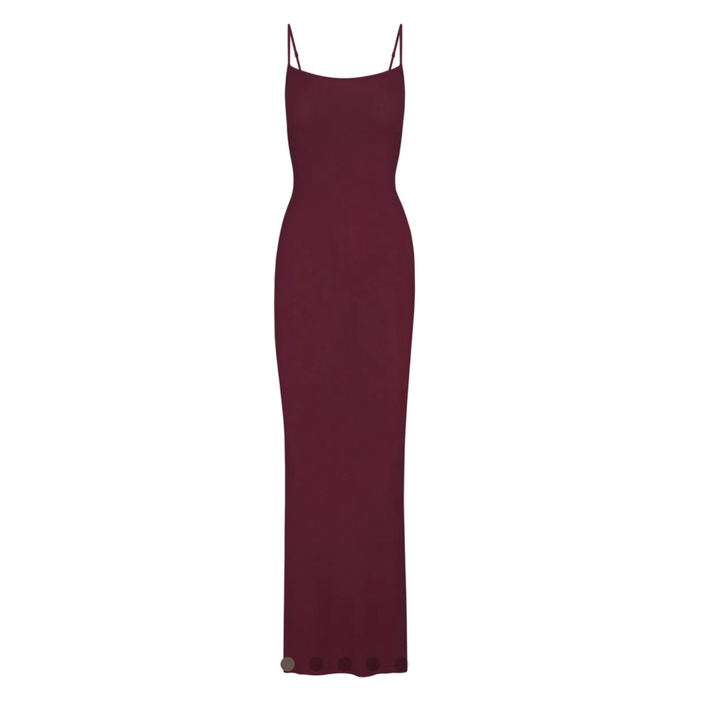 Skims Soft Lounge Slip Dress Wine (Small)